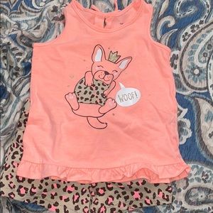 Kids pink cheetah set